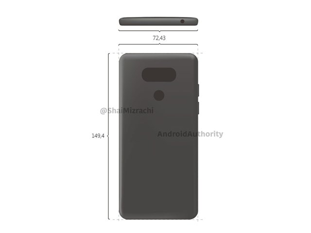 传延续G5设计 LG G6外型模拟图、尺寸曝光 传延续G5设计 LG G6外型模拟图、尺寸曝光